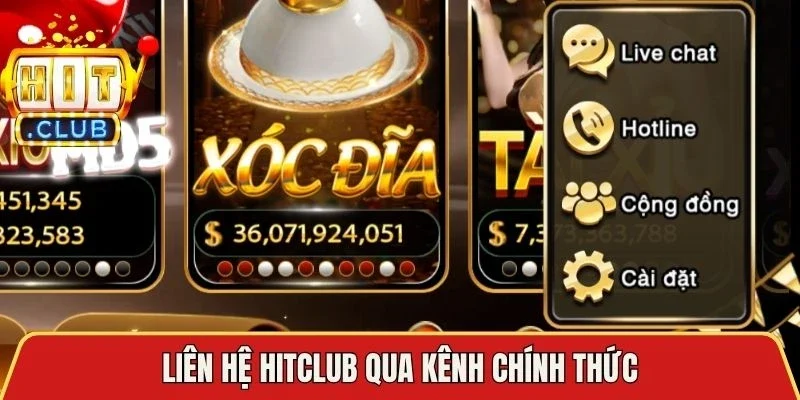 Liên hệ Hitclub qua kênh chính thức